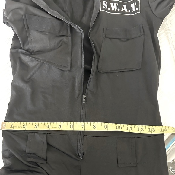Halloween S.W.A.T. Costume Black Jumpsuit and Belt. Like New! - Picture 10 of 16